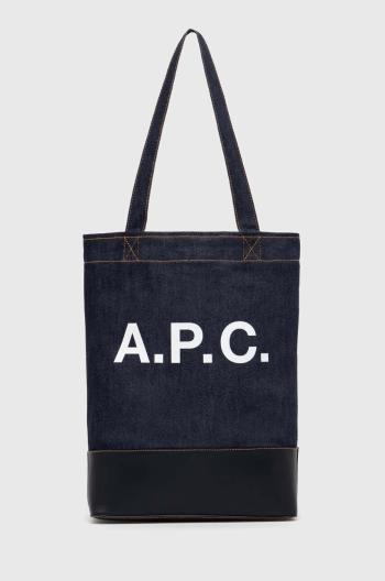 Taška A.P.C. tote axel tmavomodrá farba, CODDP-M61444