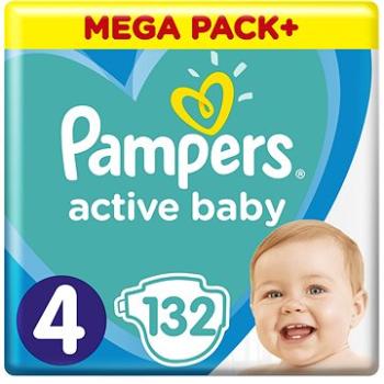 PAMPERS Active Baby veľkosť  4 (132 ks) – mesačné balenie (8001090951618)