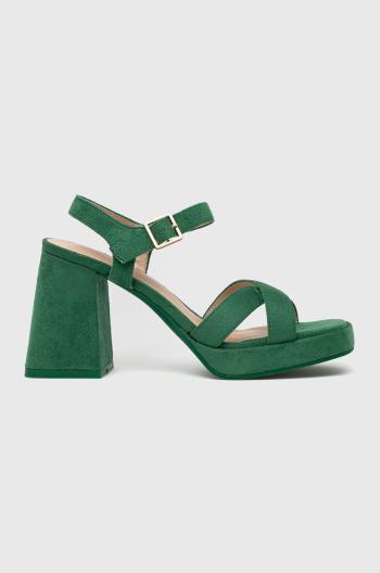 Sandále Answear Lab zelená farba