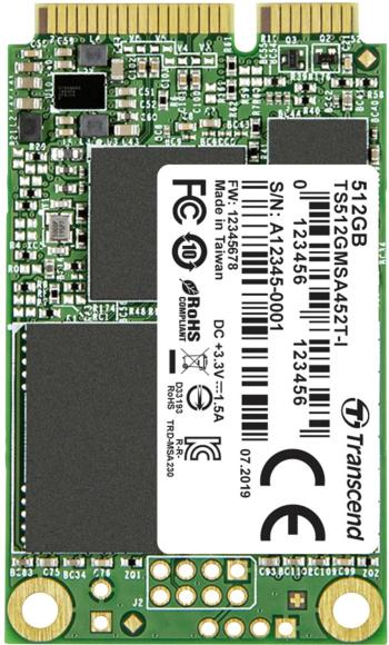 Transcend MSA452T-I 512 GB interný mSATA SSD pevný disk SATA 6 Gb / s Retail TS512GMSA452T-I