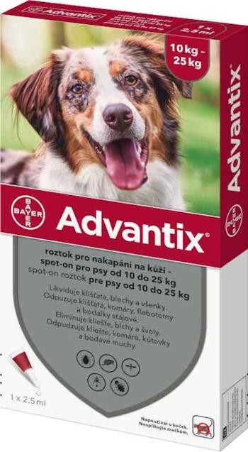 Advantix Spot-on pre psy od 10 do 25 kg 1 ks