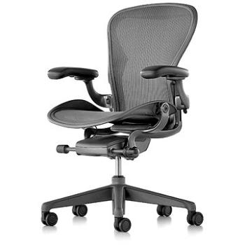 Herman Miller Aeron, veľkosť C, pre tvrdé podlahy – čierna