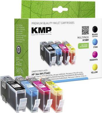 KMP Ink cartridge kombinované balenie kompatibilná náhradný HP 364 čierna, zelenomodrá, purpurová, žltá H108V 1712,8005