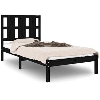 Rám postele čierny masívne drevo 90 × 190 cm Single, 3105569