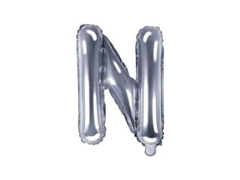 Fóliový balón písmeno "N", 35 cm, strieborný (NELZE PLNIT HELIEM) - PartyDeco