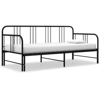 Rám vysúvacej postele/pohovky čierny kovový 90 × 200 cm, 324752