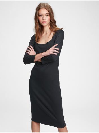 Šaty modern squareneck dress Čierna