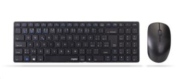 RAPOO set klávesnica+myš 9300M, Wireless Multi-Mode Slim Mouse and Ultra-Slim Keyboard, čierna