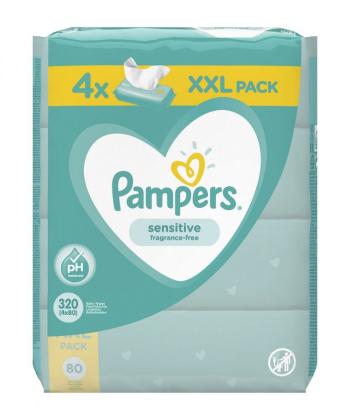 PAMPERS WIPES 320KS (4X80) SENSITIVE