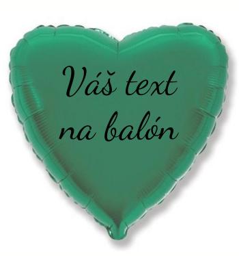 Fóliový balón s textom - Tyrkysové srdce 45 cm