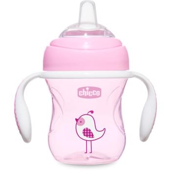 Chicco Transition tréningový hrnček s držadlami 4m+ Pink 200 ml