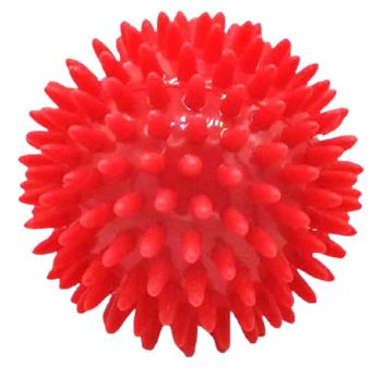Rehabiq Masážna loptička ježko, červená 8 cm