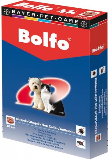 BOLFO antiparazitný obojok pre mačky a malých psov 38cm
