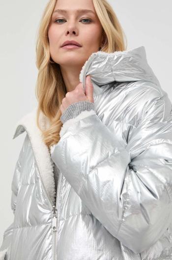 Obojstranná bunda MAX&Co. dámska, strieborná farba, zimná, oversize