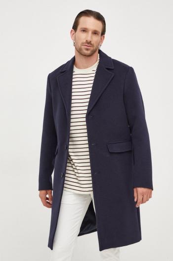 Kabát Sisley pánsky, tmavomodrá farba, prechodný,