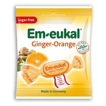 EM-EUKAL pastilky zázvor-pomaranč s vitamínmi bez cukru 50 g