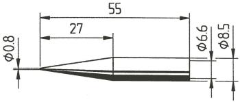 Ersa 842 SD spájkovací hrot ceruzková forma, predĺžená Veľkosť hrotov 0.8 mm  obsah, množstvo obsiahnutého obsahu na obj