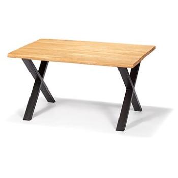 Jedálenský stôl SOFIA, dub masív, 140 × 95 cm, podnož ETARA X