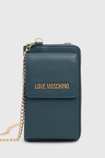 Peňaženka Love Moschino dámska, tyrkysová farba, JC5701PP1LLD0000