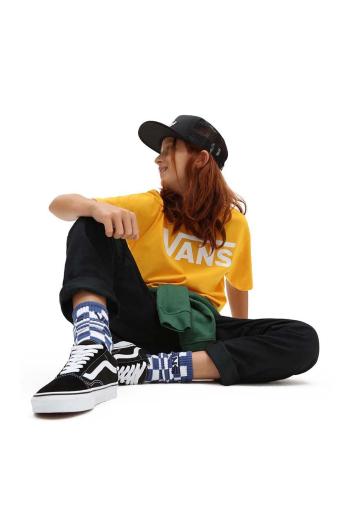 Detské bavlnené tričko Vans BY VANS CLASSIC BOYS OLD GOLD/WHITE oranžová farba, s potlačou