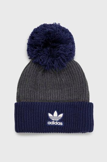 Čiapka adidas Originals tmavomodrá farba, z hrubej pleteniny