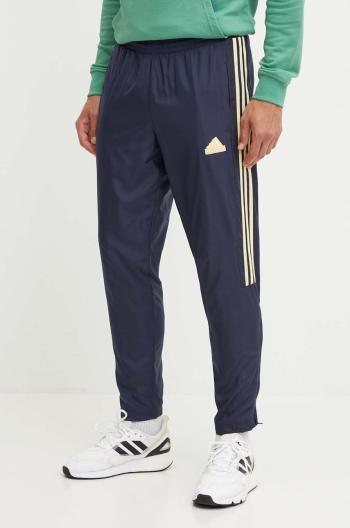 Tepláky adidas Tiro tmavomodrá farba, s nášivkou, IW3582