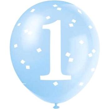 Balóniky 1. Narodeniny chlapec – 5 ks - 30 cm – modré (11179749454)