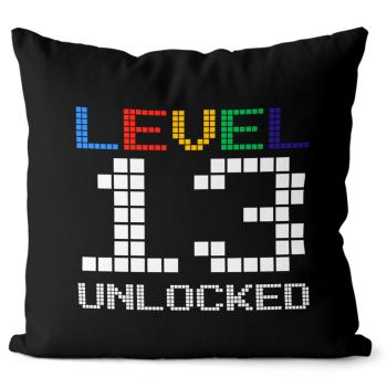 Vankúš Level unlocked (vek: 13, Velikost: 55 x 55 cm)