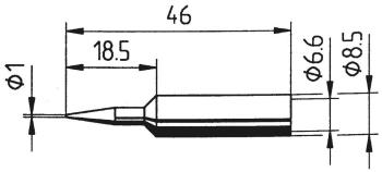 Ersa 0832BDLF spájkovací hrot ceruzková forma, ERSADUR Veľkosť hrotov 1 mm  obsah, množstvo obsiahnutého obsahu na objed