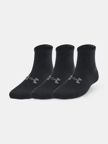 Under Armour UA Essential Qtr Yth Ponožky 3 páry Čierna