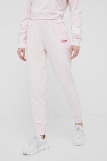 Nohavice Tommy Hilfiger dámske, ružová farba, s potlačou
