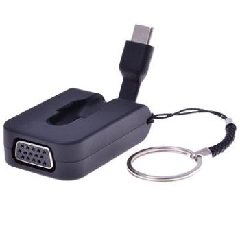PremiumCord Adaptér USB-C male na VGA female, zasúvací kábel a krúžok na kľúče (ku31vga06)