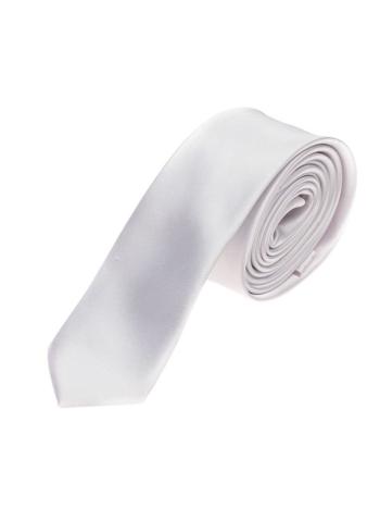 Biela pánska elegantná kravata BOLF K001
