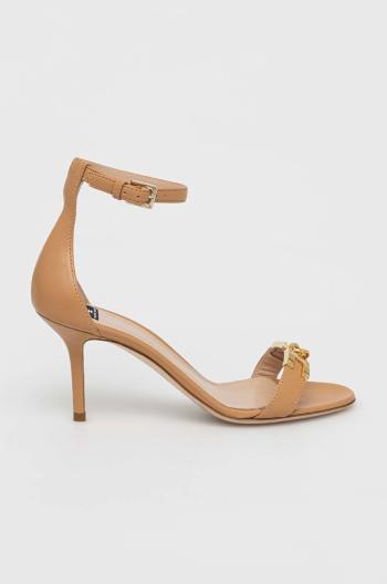 Kožené sandále Elisabetta Franchi hnedá farba, SA75L31E2