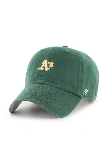 Šiltovka 47 brand MLB Oakland Athletics zelená farba, s nášivkou, B-BSRNR18GWS-DGC