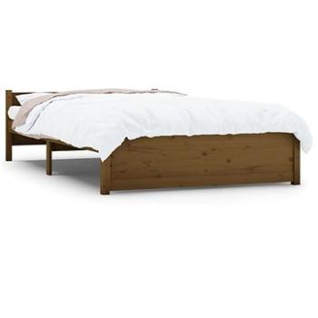 Rám postele medovo hnedý masívne drevo 120 × 200 cm, 815042