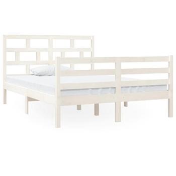 Rám postele biely masívne drevo 135 × 190 cm Double, 3101259