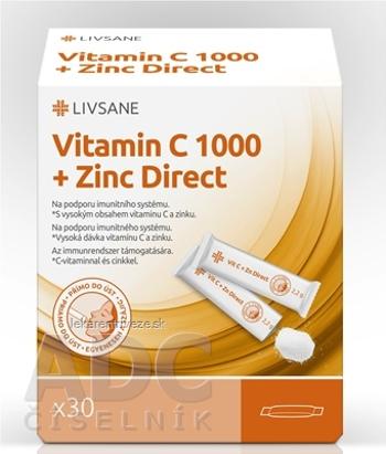 LIVSANE Vitamín C 1000 + Zinok Direct vrecúška (á 2,2 g) 1x30 ks