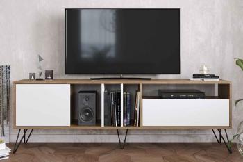 Sofahouse Dizajnový TV stolík Baqia 180 cm orech biely