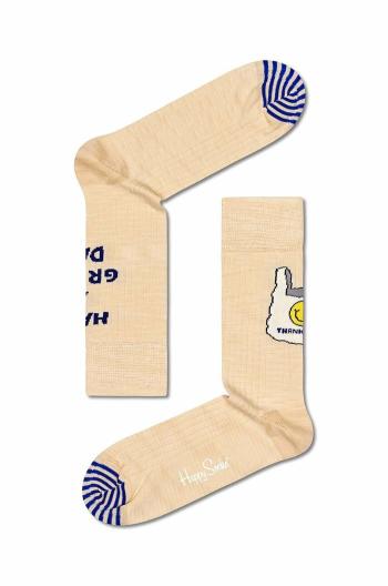 Ponožky Happy Socks Beige Souvenir oranžová farba