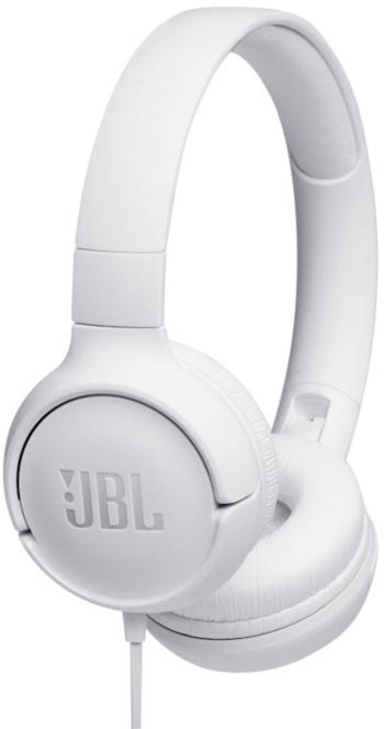 JBL Tune 500   slúchadlá On Ear na ušiach zložiteľná, Headset biela
