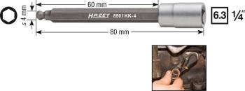 Hazet  8501KK-4 inbus nástrčný kľúč 4 mm     1/4" (6,3 mm)