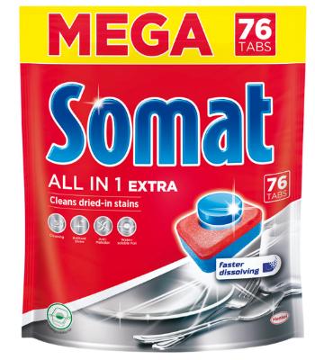 Somat All in 1 Extra Tablety do umývačky riadu 76 tabliet