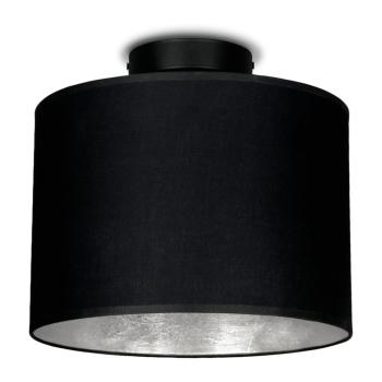 Čierne stropné svietidlo s detailom v striebornej farbe Sotto Luce MIKA, Ø 25 cm