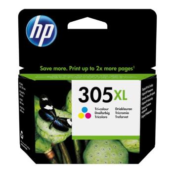 HP originál ink 3YM63AE#301, HP 305XL, Tri-colour, 200str., HP 305XL, High yield, HP DeskJet 2300, 2710, 2720, Plus 4100, farebná