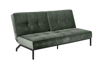 Dkton Dizajnová rozkladacia sedačka Amadeo, 198 cm, lesnícka zelená
