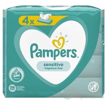 PAMPERS Baby Wipes Sensitive vlhčené obrúsky 4x52 ks (208 ks)