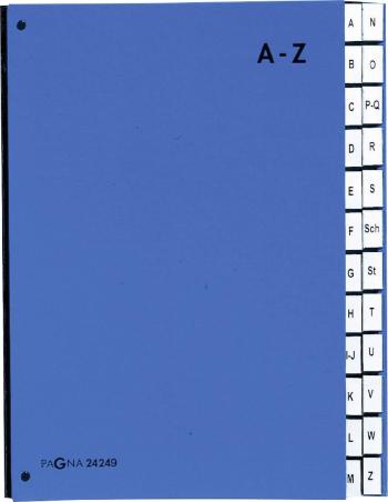 PAGNA pultový zakladač 24249-02  tvrdá lepenka modrá DIN A4 Počet priehradiek: 24 AZ