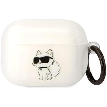 Karl Lagerfeld 3D Logo NFT Choupette TPU Puzdro na Airpods Pro White (KLAPHNCHTCT)