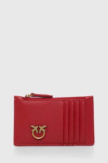 Kožená peňaženka Pinko dámsky, červená farba